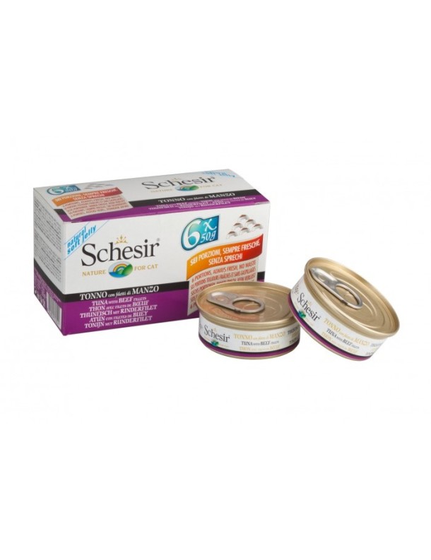 Schesir Boîtes Thon & boeuf 6x50 g