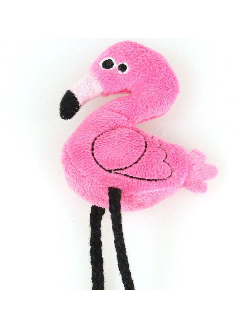 Flamant rose avec catnip