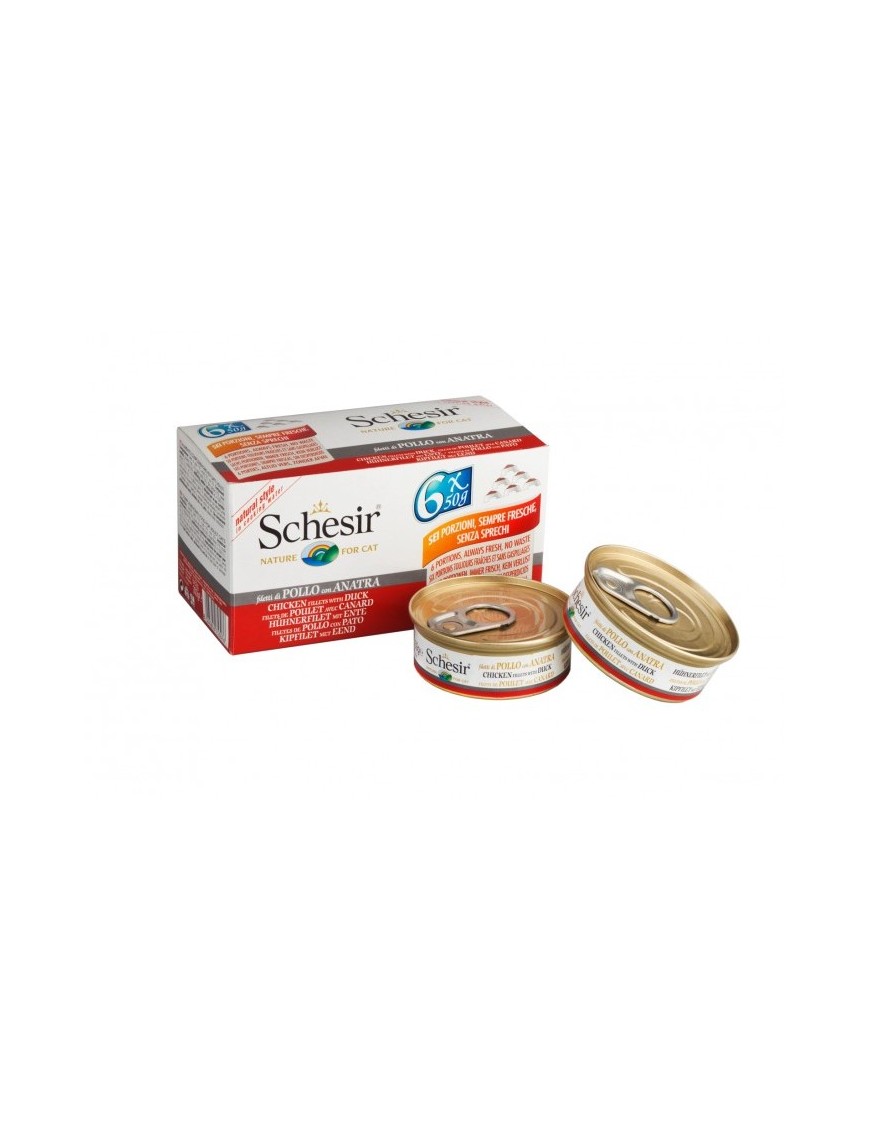 Schesir Boîtes Filet de poulet & canard 6x50 g