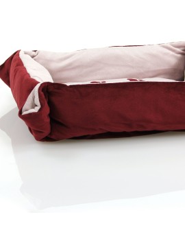 Lit doux pour chat Bordeau/lilas