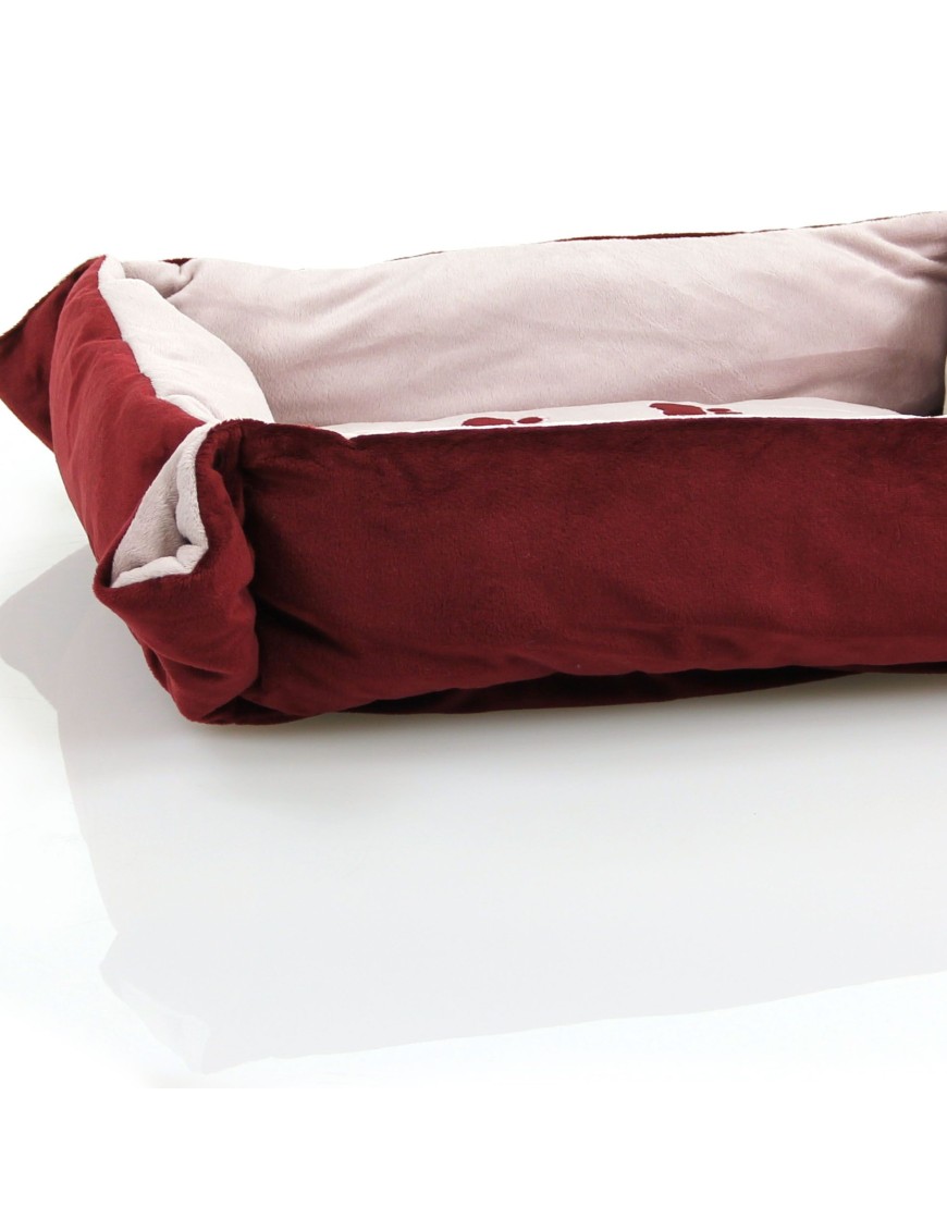 Lit doux pour chat Bordeau/lilas