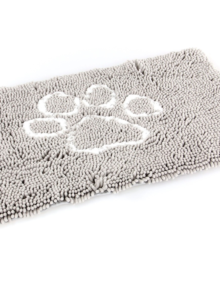 Natte Chenille Grise patte blanche