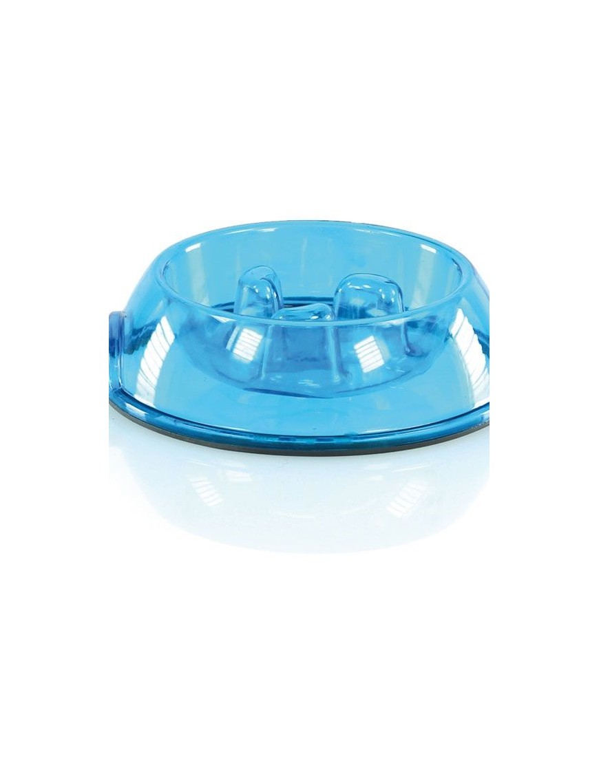 Gamelle anti-glouton Bleue transparente