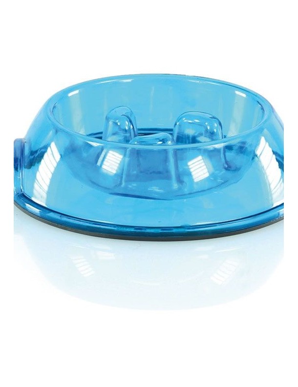 Gamelle anti-glouton Bleue transparente