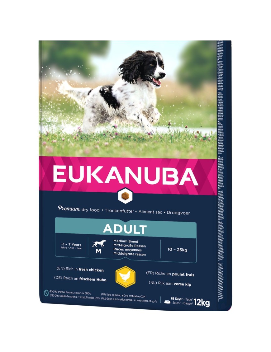Eukanuba Adulte medium Poulet 12 kg