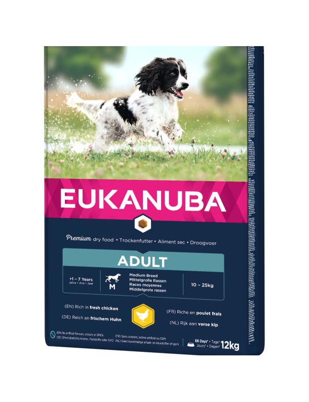 Eukanuba Adulte medium Poulet 12 kg