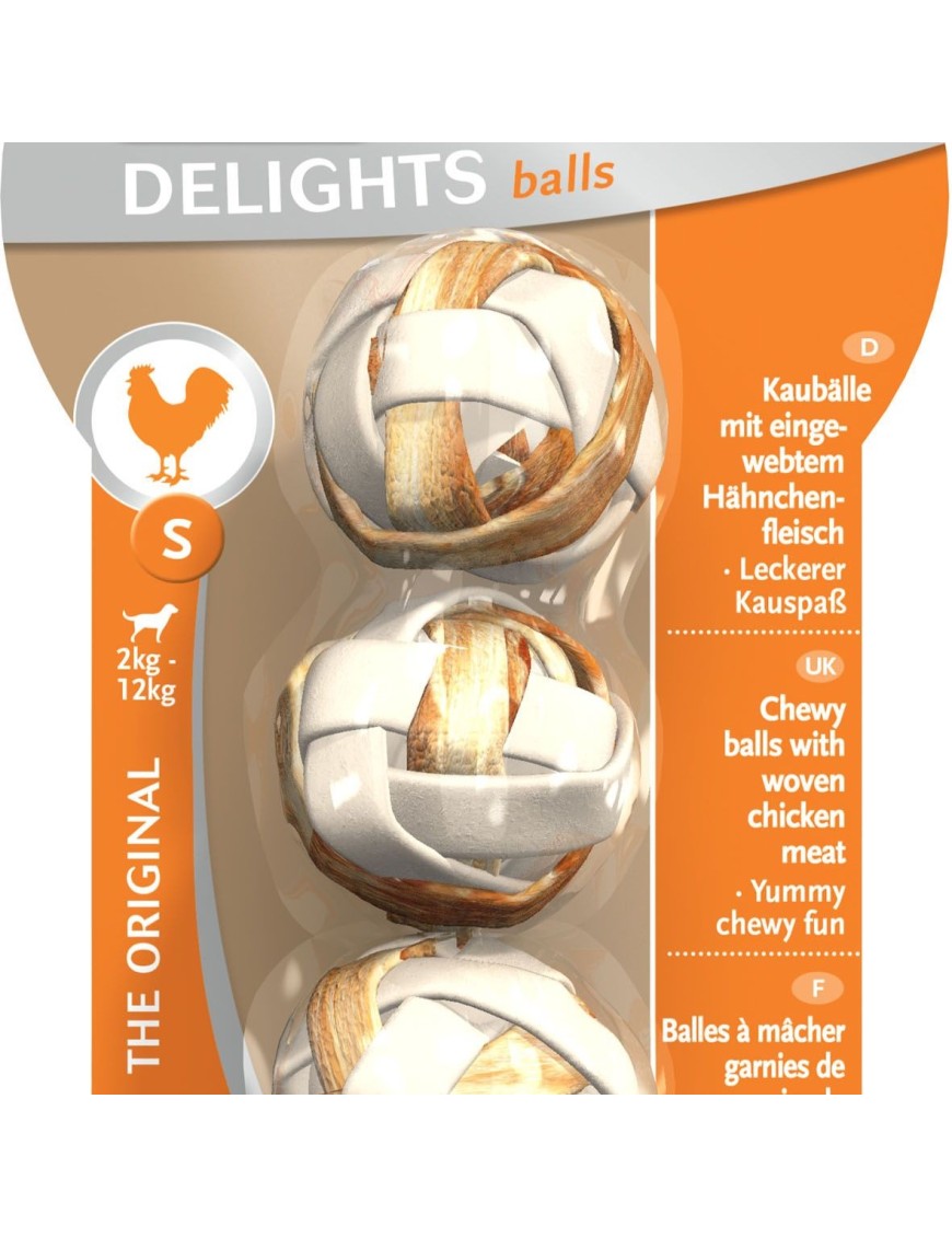 Delights Balles à mâcher au poulet 36 g 4 pces
