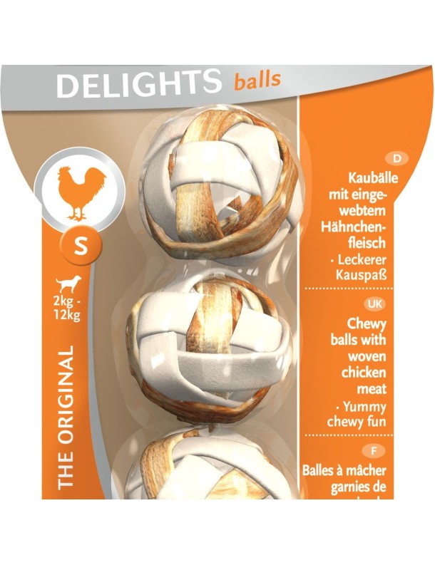 Delights Balles à mâcher au poulet 36 g 4 pces