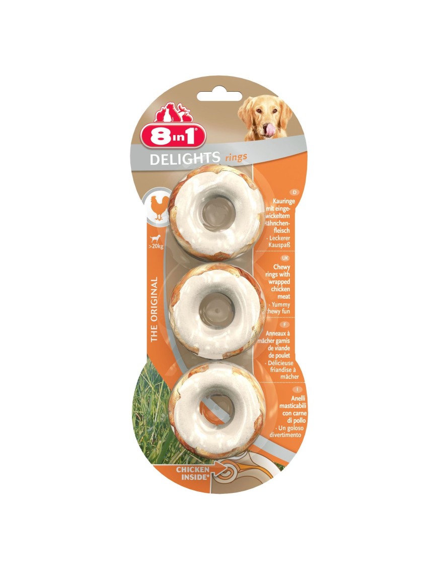Delights Anneaux à mâcher au poulet 120 g 3 pces