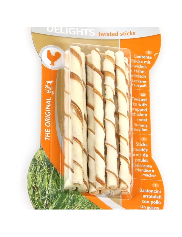 Delights Twisted Sticks à mâcher au poulet 55 g 10 pces