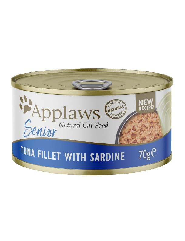 Applaws Natural Cat Senior Thon avec sardines boîte 70 g