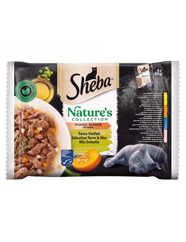 Sheba Nature's collection Terre&mer sachet en sauce 4x85 g