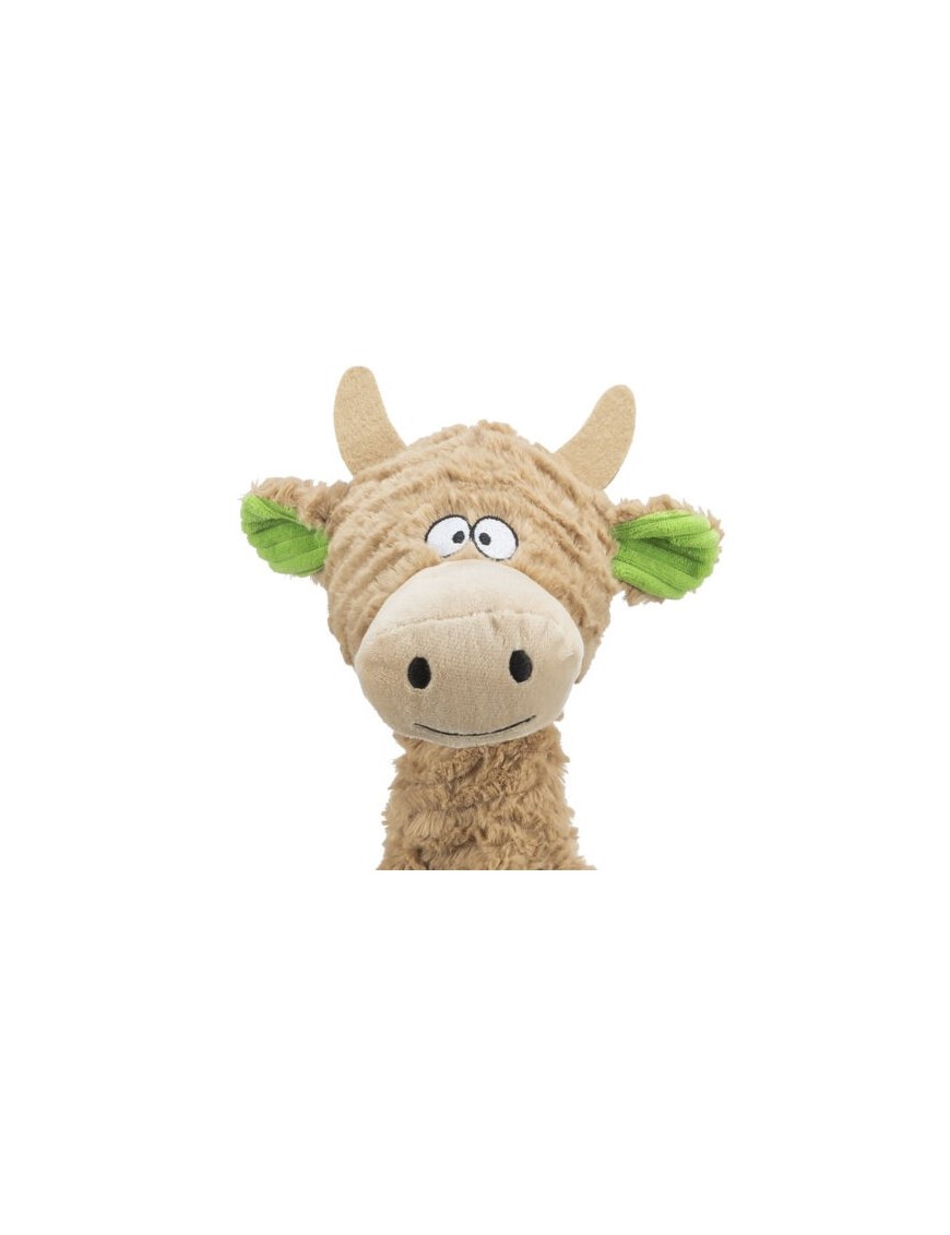 Vache en peluche, avec corde intégrée, 50 cm
