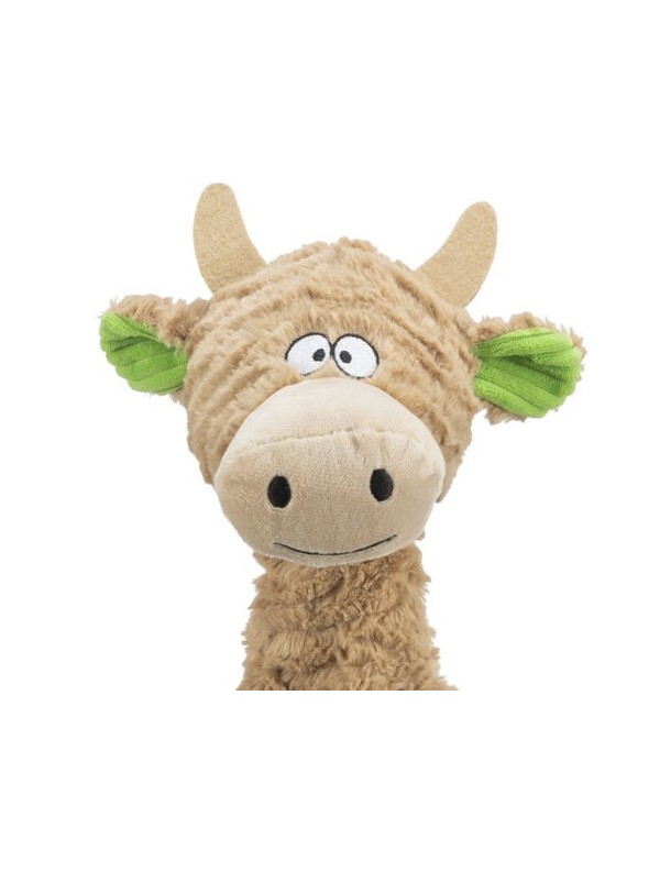Vache en peluche, avec corde intégrée, 50 cm