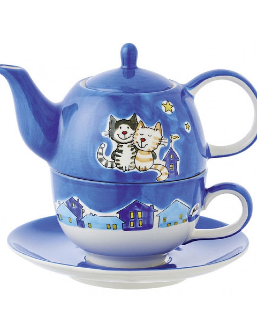 Théière Tasse Night Cats