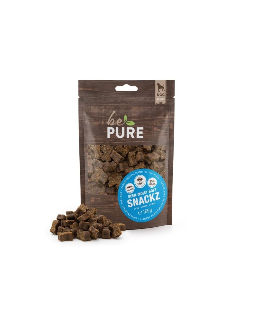 Be Pure Snackz semi-humide au saumon 165 g