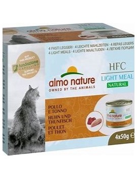 Almo Natural Light Meal Poulet et thon boîtes 4x50 g