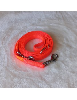 Laisse Orange fluo 3 positions
