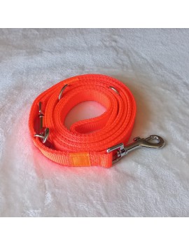 Laisse Orange fluo 3 positions