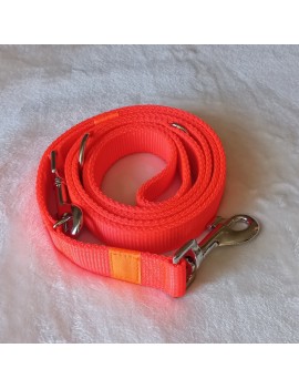 Laisse Orange fluo 3 positions