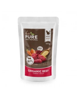 Be Pure Boeuf bio, carottes & millet sachet 100 g