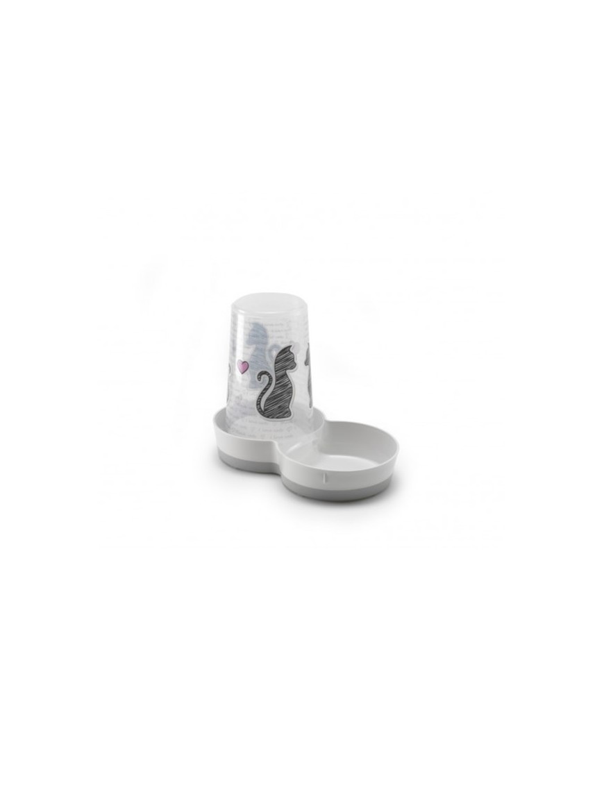 Distributeur d'eau ou de nourriture "Cat's in Love" 1,5 litre