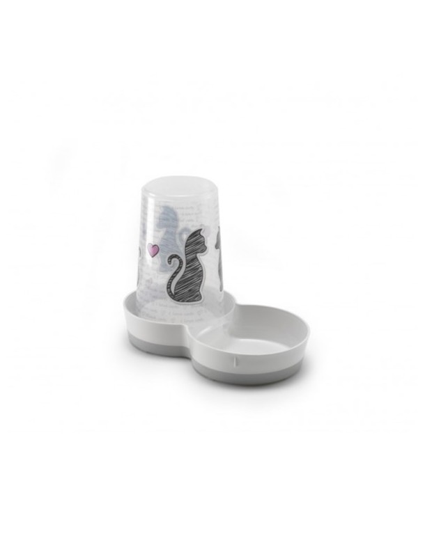 Distributeur d'eau ou de nourriture "Cat's in Love" 1,5 litre