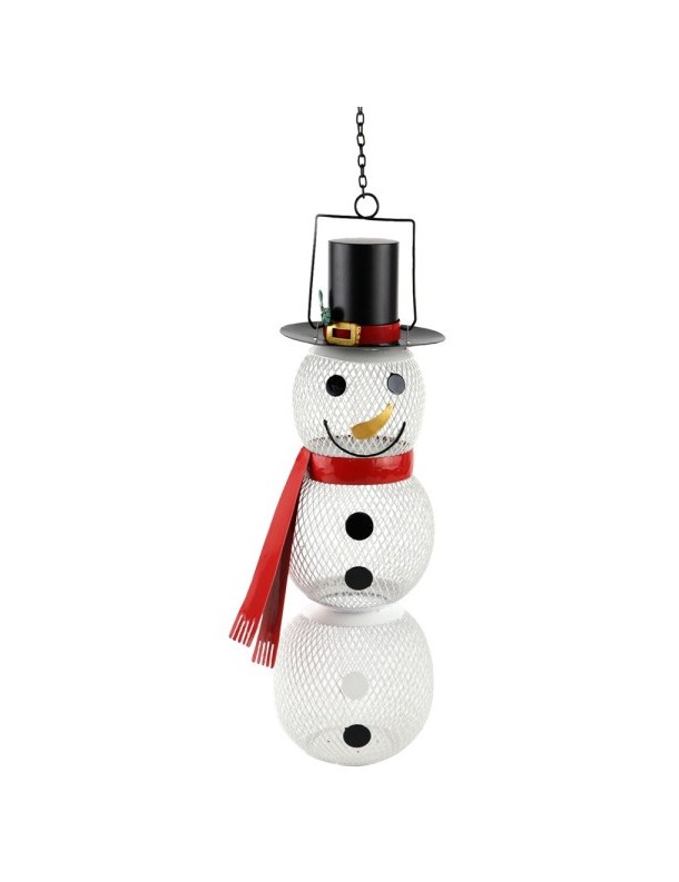 Bonhomme de neige pour graines oiseaux