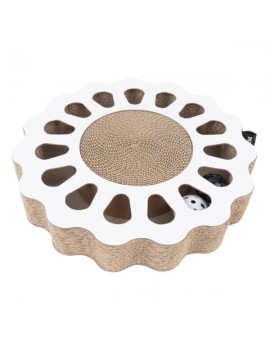 Griffoir en carton blanc avec balles Sunny