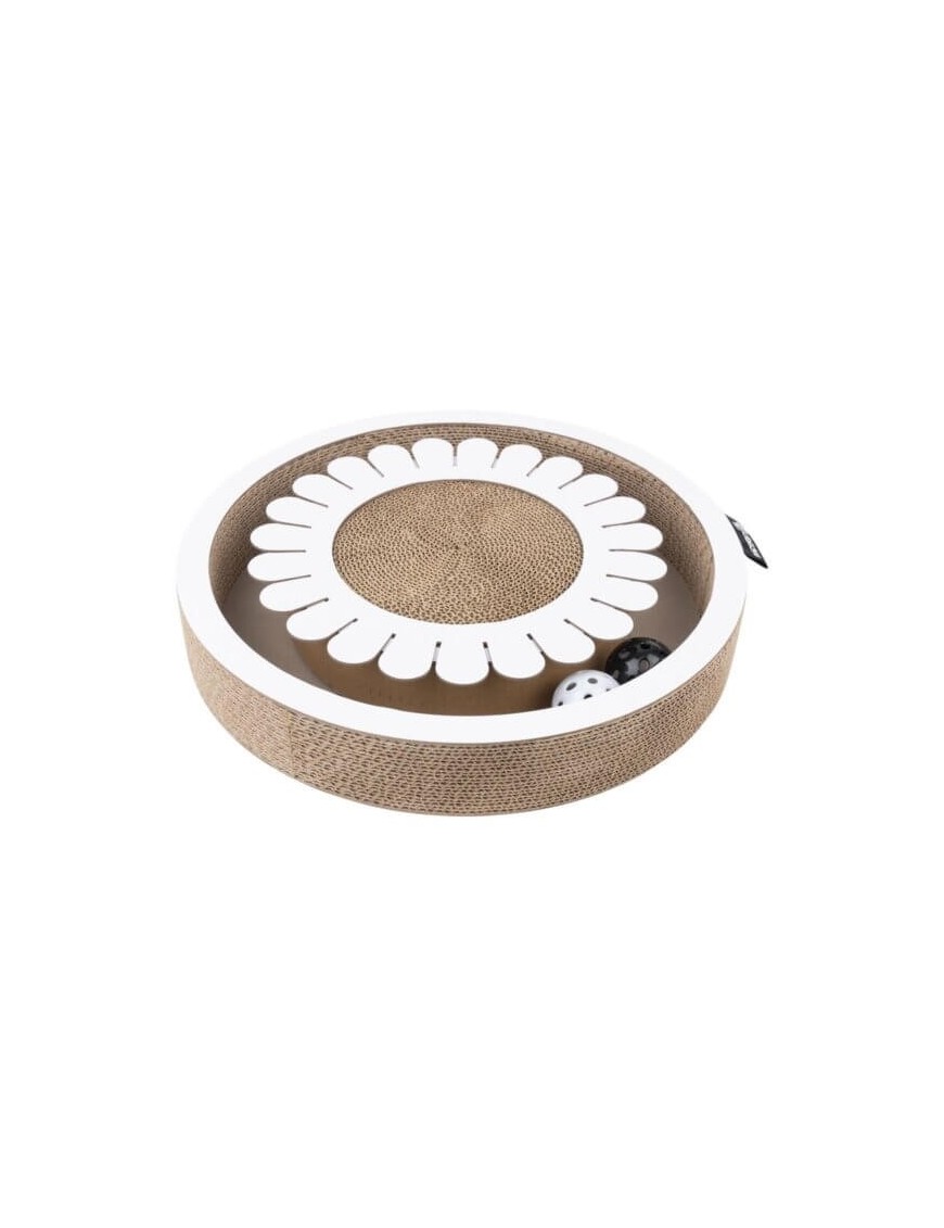 Griffoir en carton avec balles Bloom Blanc