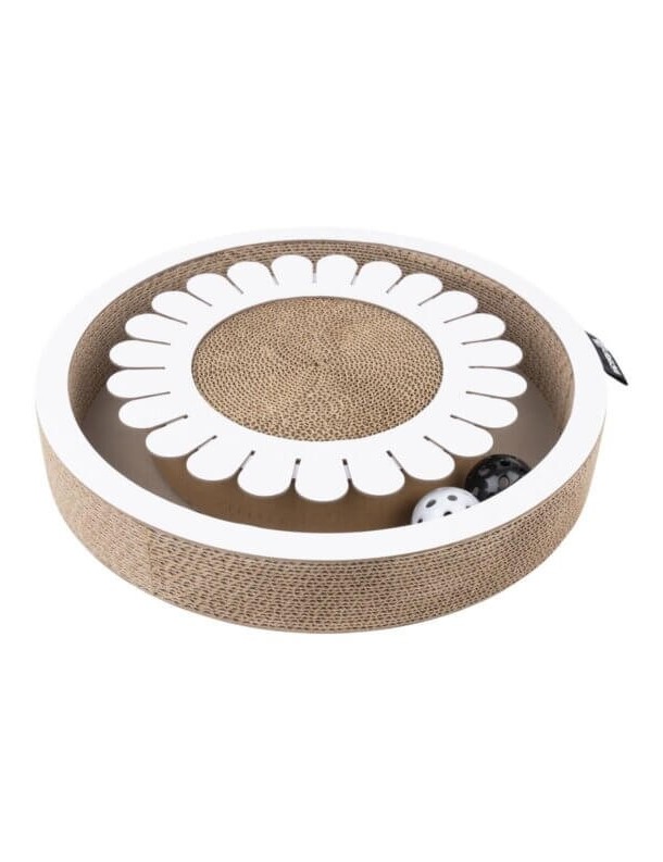 Griffoir en carton avec balles Bloom Blanc