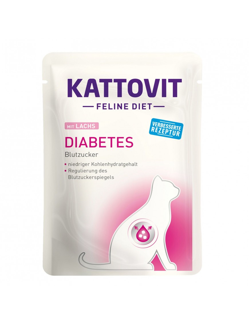 Kattovit Diabetic Sachet au saumon 85 g