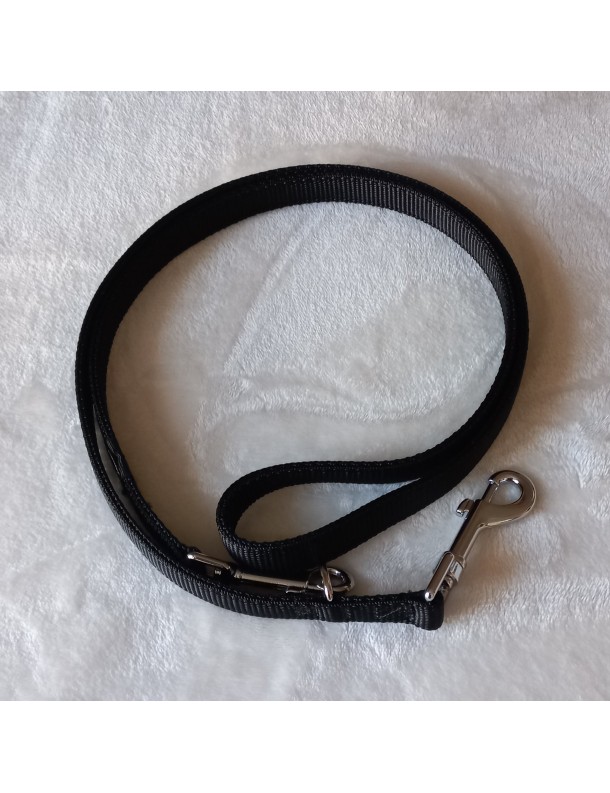 Laisse courte Noire 130 cm 1 pos.
