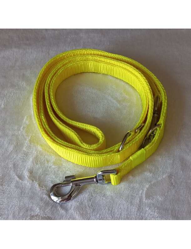 Laisse Jaune fluo 3 positions