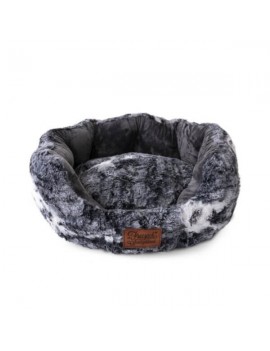 Lit douillet rond gris S