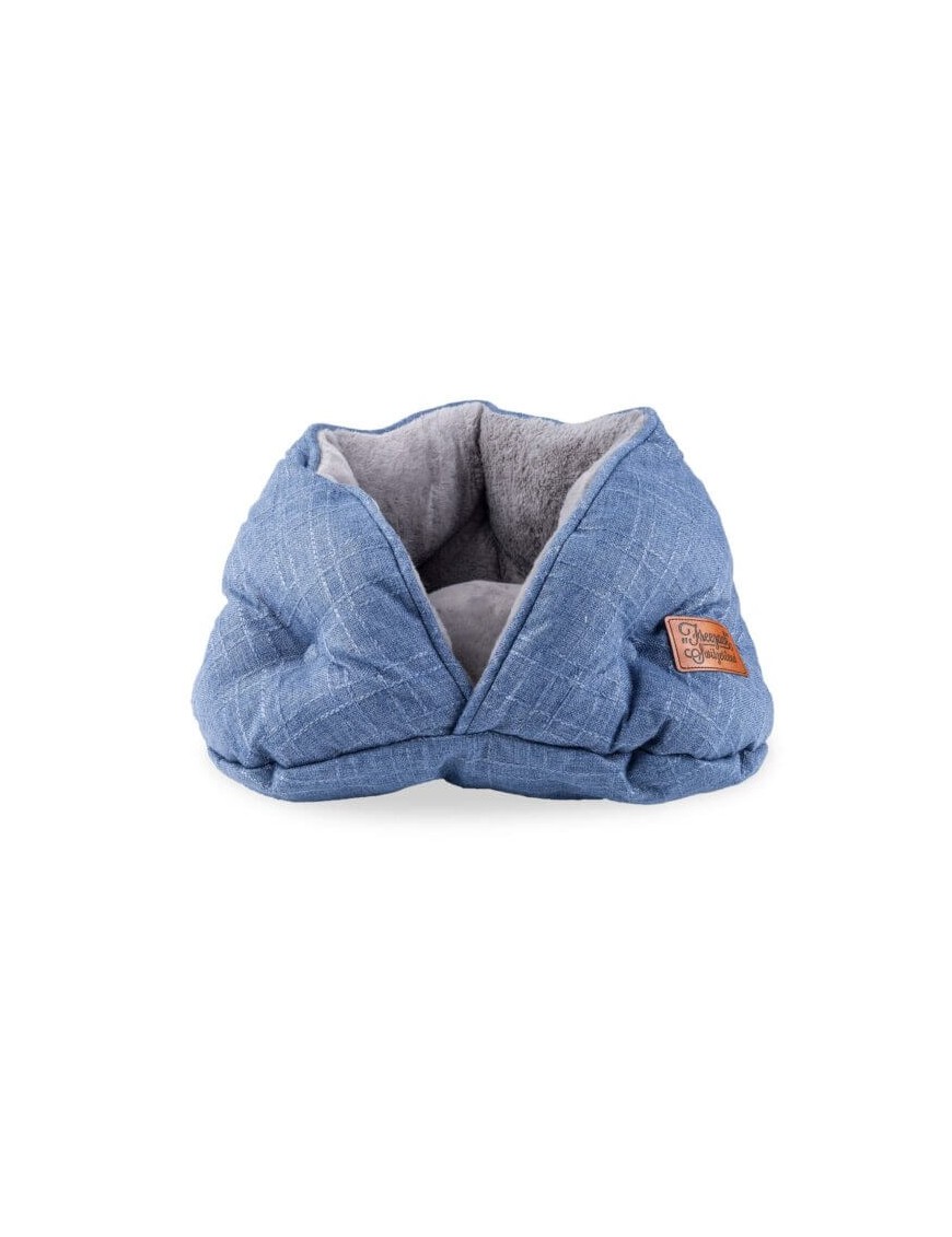 Lit "cachette" douillet bleu