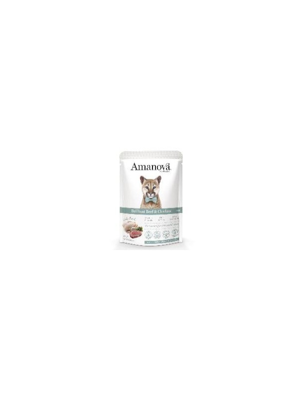 Amanova Adulte GF Boeuf&poulet sachet 85 g