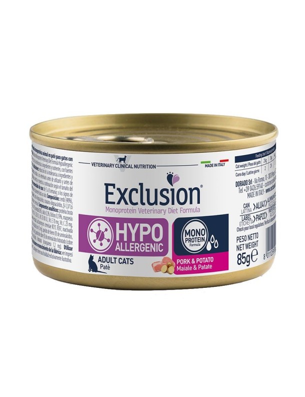 Exclusion Hypoallergenic Porc&patate boîte pâté 85 g