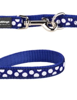 Red Dingo Laisse à pois bleu foncé XS