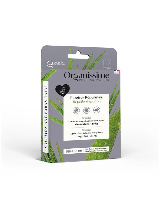 Organissime Pipettes antiparasitaires Grand chien