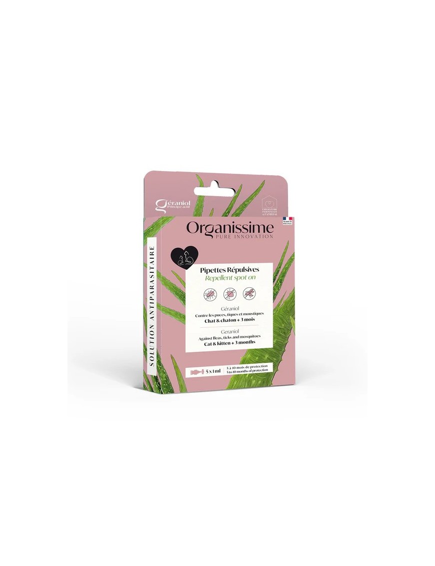 Organissime Pipettes antiparasitaires Chat et chaton
