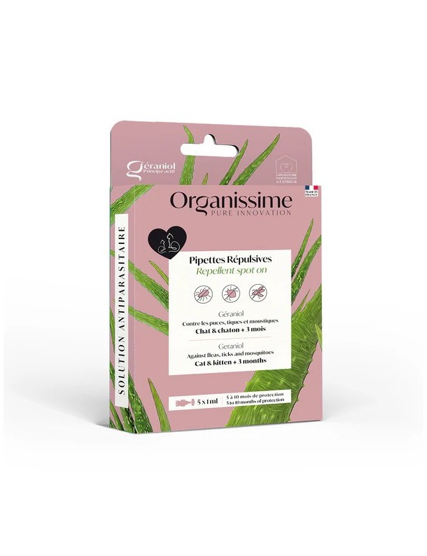 Organissime Pipettes antiparasitaires Chat et chaton