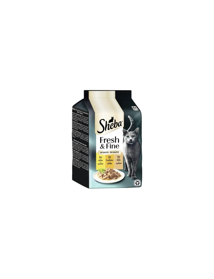 Sheba Fresh & Fine Poulet/dinde/canard en sauce 6x50 g