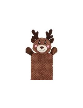 Peluche plate Cerf avec 12 squeakers