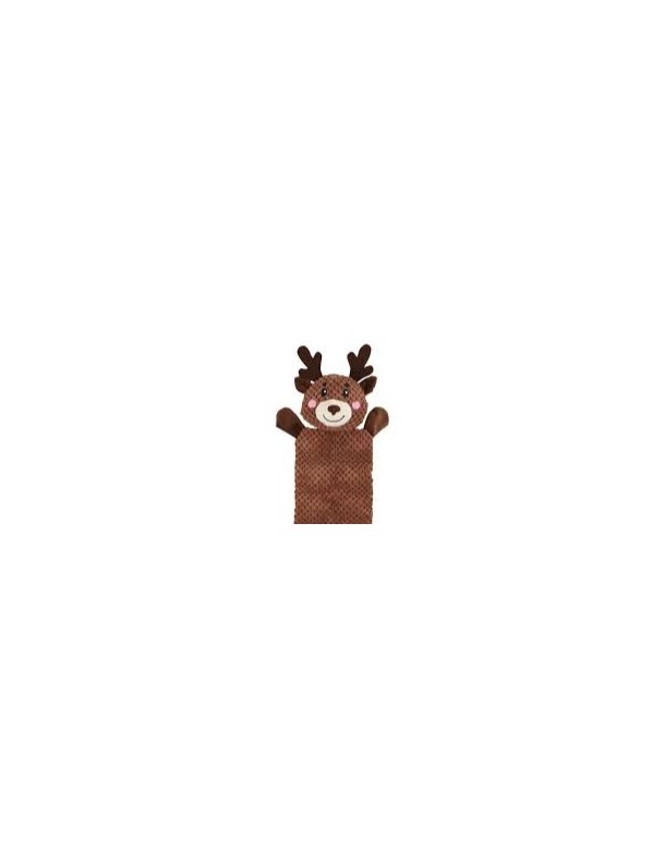Peluche plate Cerf avec 12 squeakers