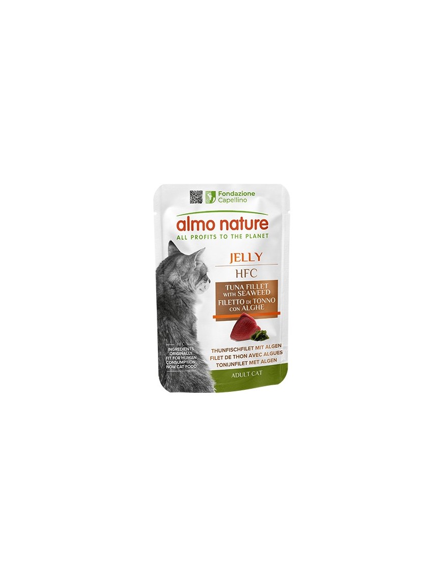 Almo Jelly Filet de thon et algues sachet 55 g
