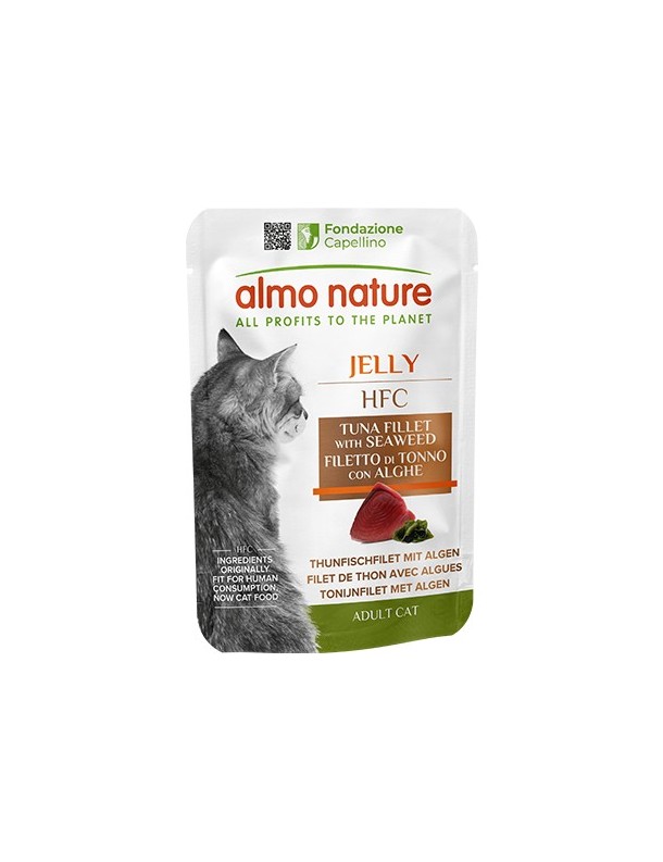 Almo Jelly Filet de thon et algues sachet 55 g