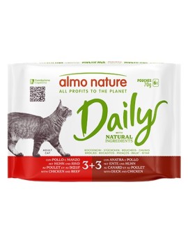 Almo Multi Daily Poulet&boeuf, Canard&poulet 6x70 g