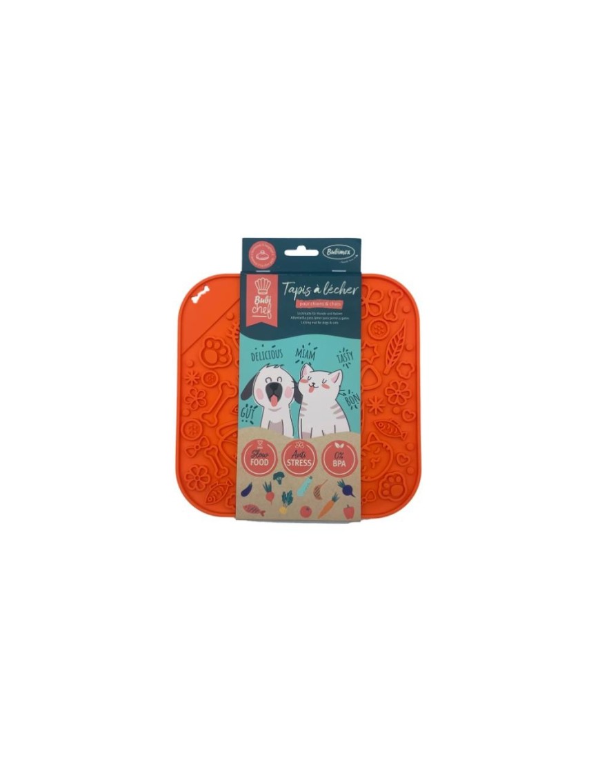 Tapis à lécher, orange