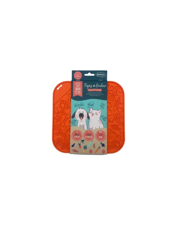 Tapis à lécher, orange